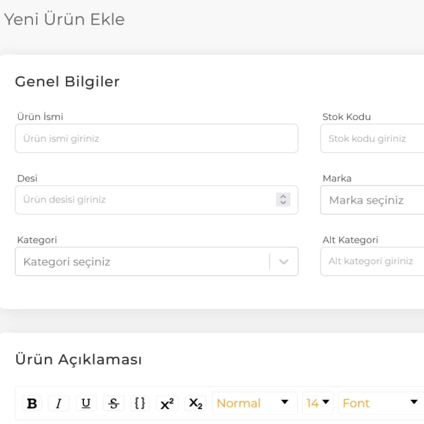 petinoks satıcı portalı yeni ürün ekleme